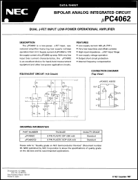 Click here to download UPC4062C Datasheet