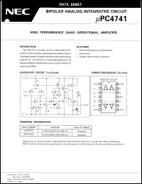 Click here to download UPC4741C Datasheet