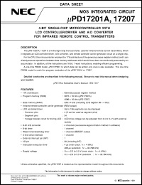 Click here to download UPD17207GF-XXX-3B9 Datasheet