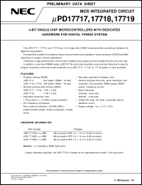 Click here to download UPD17717GC-XXX-3B9 Datasheet