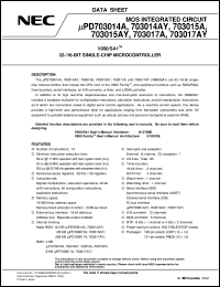 Click here to download UPD703014AYF1-XXX-EA6 Datasheet