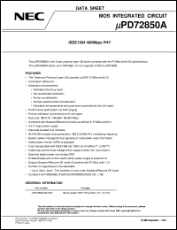 Click here to download UPD72850AGK-9EU Datasheet