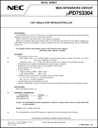 Click here to download UPD753304P-XXX Datasheet