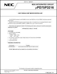 Click here to download UPD75P3216GT-XXX Datasheet