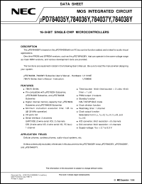 Click here to download UPD784038YGC-XXX-8BT Datasheet