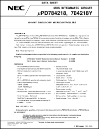 Click here to download UPD784218YGC-XXX-8EU Datasheet