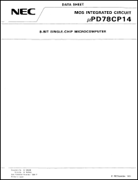 Click here to download UPD78CP14 Datasheet