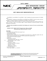 Click here to download UPD78F9177YGB-8ES Datasheet