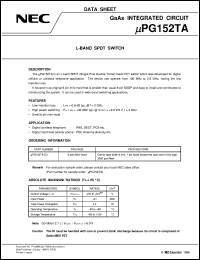 Click here to download UPG152TA-E3 Datasheet