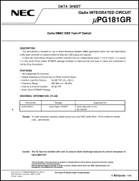 Click here to download UPG181GR-E1 Datasheet