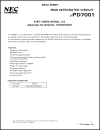 Click here to download uPD7001 Datasheet