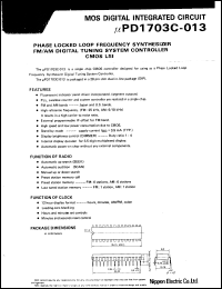 Click here to download uPD1703C-013 Datasheet