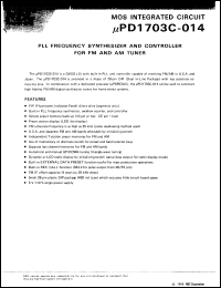 Click here to download uPD1703C-014 Datasheet