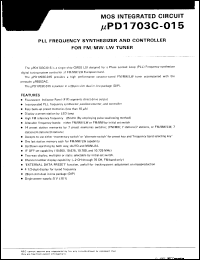 Click here to download uPD1703C-015 Datasheet