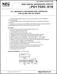 Click here to download uPD1703C-018 Datasheet