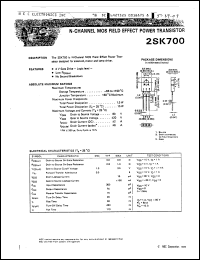 Click here to download 2SK700 Datasheet