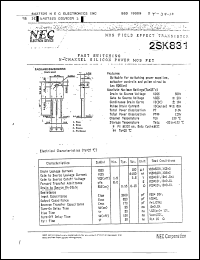 Click here to download 2SK831 Datasheet