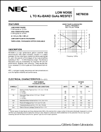 Click here to download NE76038-T1 Datasheet