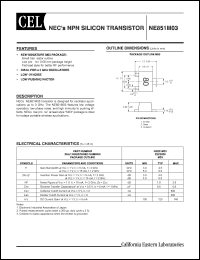 Click here to download NE851M03-T3 Datasheet