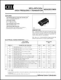Click here to download NESG2031M05-T1 Datasheet