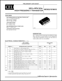 Click here to download NESG2101M16-T3 Datasheet