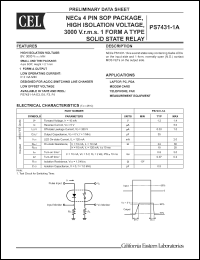 Click here to download PS7431-1A-F3 Datasheet