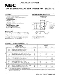 Click here to download UPA831TC-T1 Datasheet