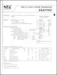 Click here to download 2SA1142 Datasheet