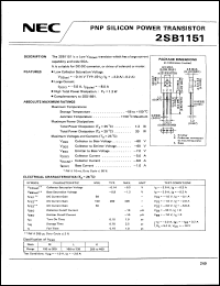 Click here to download 2SB1151 Datasheet