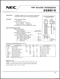 Click here to download 2SB810 Datasheet