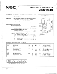 Click here to download 2SC1940 Datasheet