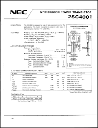 Click here to download 2SC4001 Datasheet