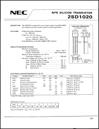 Click here to download 2SD1020 Datasheet