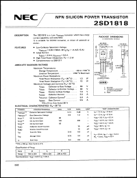 Click here to download 2SD1818 Datasheet