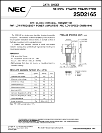 Click here to download 2SD2165 Datasheet