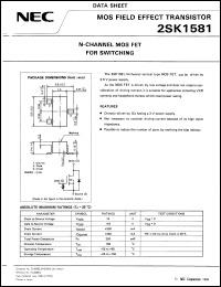 Click here to download 2SK1581 Datasheet