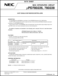 Click here to download UPD780228 Datasheet