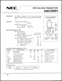 Click here to download 2SC2001 Datasheet
