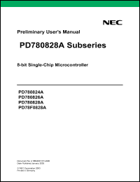Click here to download UPD780852 Datasheet