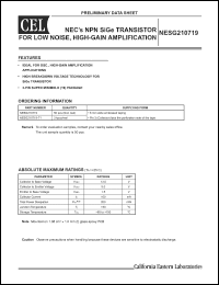 Click here to download NESG210719-T1 Datasheet