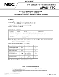 Click here to download UPA814 Datasheet