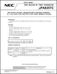 Click here to download UPA835 Datasheet