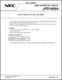Click here to download UPD16654 Datasheet