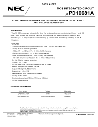 Click here to download UPD16681A-001 Datasheet