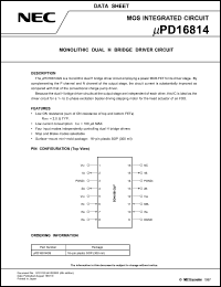 Click here to download UPD16814 Datasheet