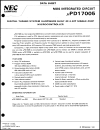 Click here to download UPD17005 Datasheet