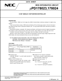 Click here to download UPD178024GF Datasheet