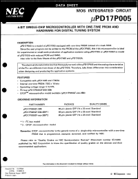 Click here to download UPD17P005 Datasheet