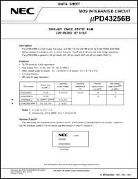 Click here to download UPD43256BGW-85LL-9JL Datasheet