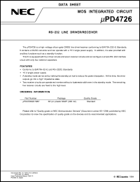 Click here to download UPD4726 Datasheet